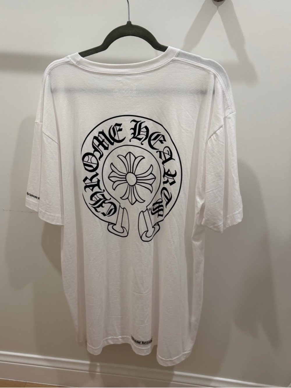 Chrome Hearts White Short-Sleeve Pocket Tee with Black Logo - Picture 10 of 13